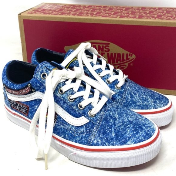 VANS Old Skool Shoe Cobra Kai Multi Canvas Sneakers Low Women's Size VN0A3WKT6GL - Picture 10 of 13